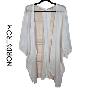 Nordstrom Sheer White Kimono Cover Up